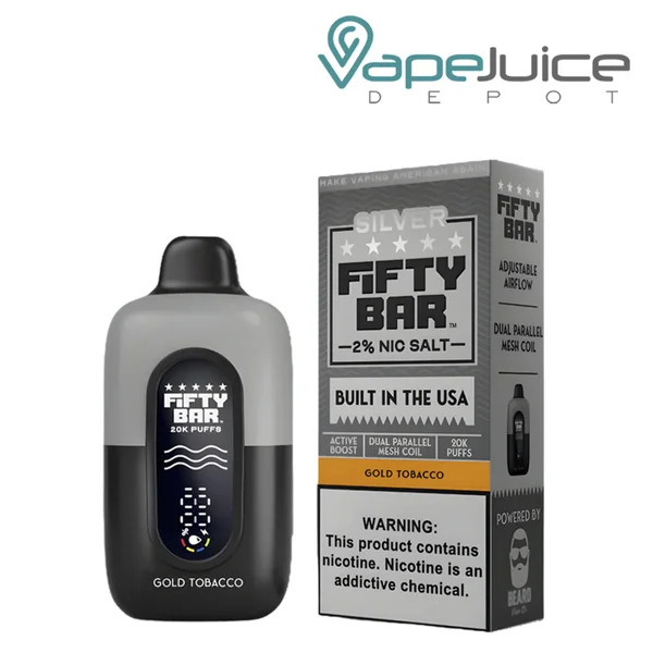 Fifty Bar V2 20k 20mg Gold Tobacco Disposable