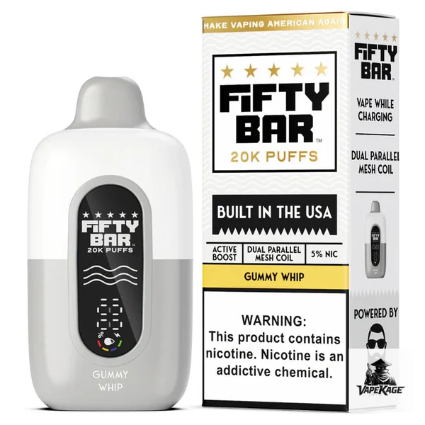 Fifty Bar White Series 20K Disposable Vape - Image 3
