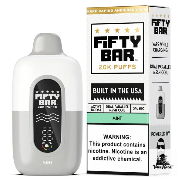 Fifty Bar White Series 20K Disposable Vape - Image 5
