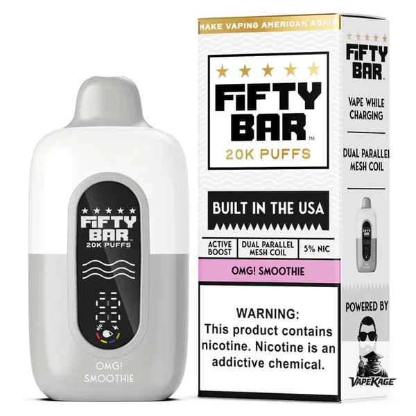 Fifty Bar White Series 20K Disposable Vape - Image 6