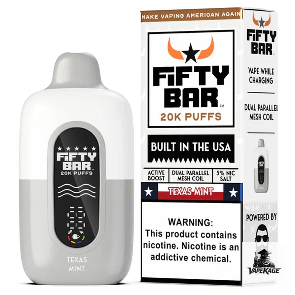 Fifty Bar White Series 20K Disposable Vape - Image 10