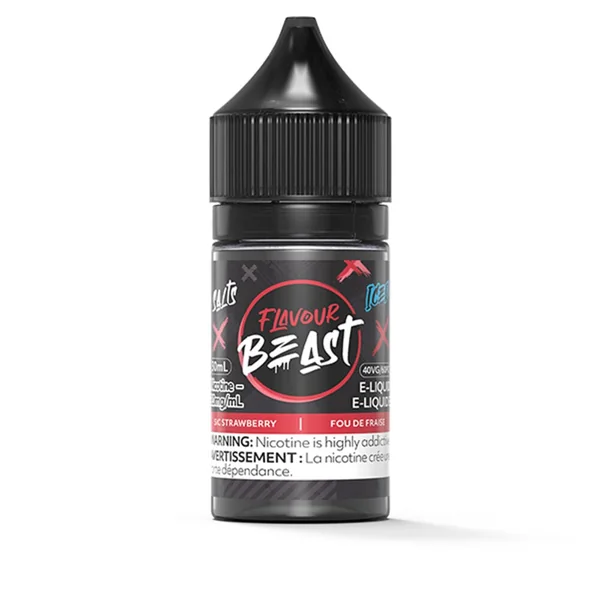 Flavour Beast Sic Strawberry Iced 30ml Nicotine Salt eLiquids