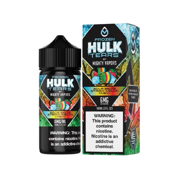Frozen Hulk Tears Sour Belts By Mighty Vapors E-Liquid (100ml)