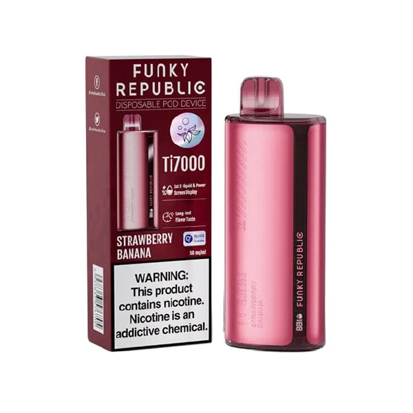 Funky Republic Strawberry Banana Ice 7000 Puffs