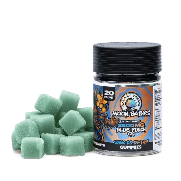 Galaxy Treats Delta 8 / Delta 9 / THCP Gummies - Blue Punch OG (2180 mg Delta 8 THC + 260 mg Delta 9 THC + 20 mg THCP Total)