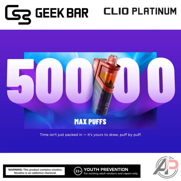 Geek Bar Clio Platinum 50,000 Puffs Disposable Vape Device Kit - Image 4