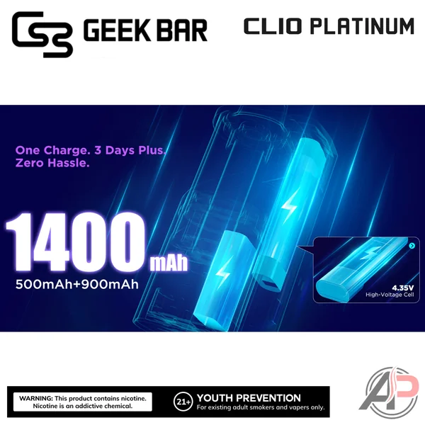 Geek Bar Clio Platinum 50,000 Puffs Disposable Vape Device Kit - Image 6