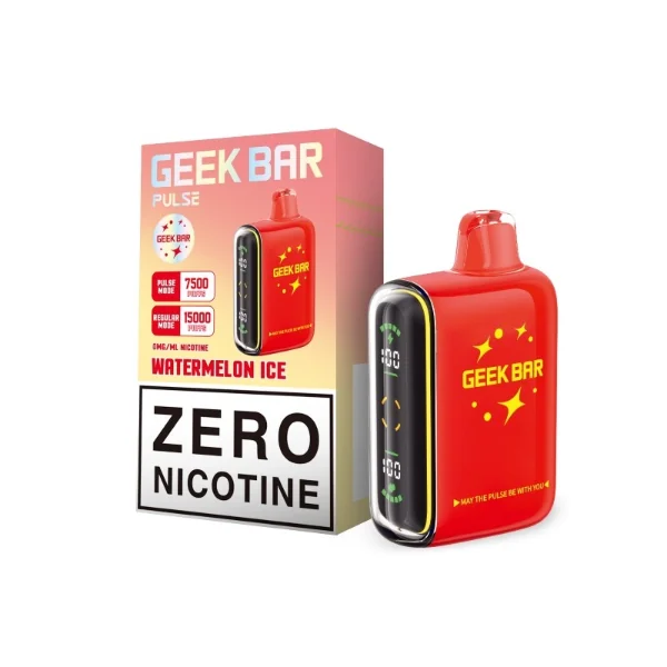 Geek Bar Pulse ZERO Nicotine 15,000 Puffs Disposable Vape 16mL - Image 4