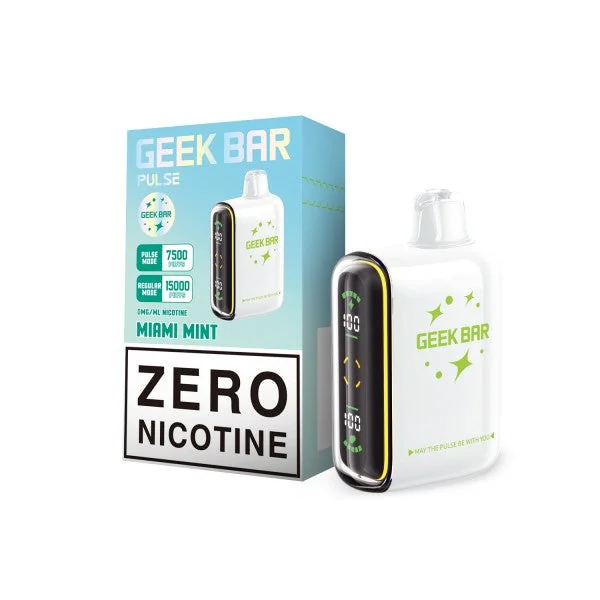 Geek Bar Pulse ZERO Nicotine 15,000 Puffs Disposable Vape 16mL - Image 5