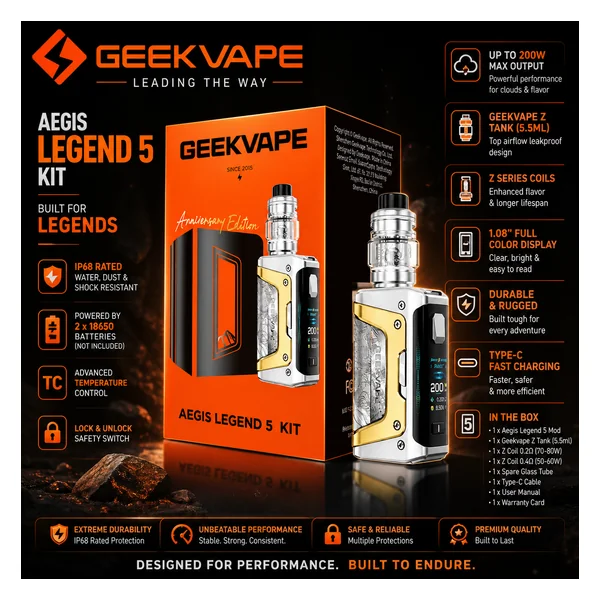 Geekvape Aegis Legend 5 Starter Kit 200W