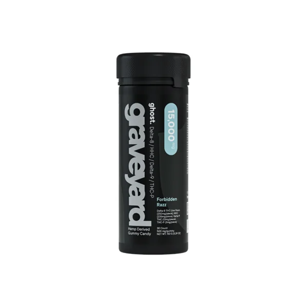 Ghost. Forbidden Razz Graveyard Gummies 15,000MG Delta 8|HHC|Delta 9|THC-P $17.99