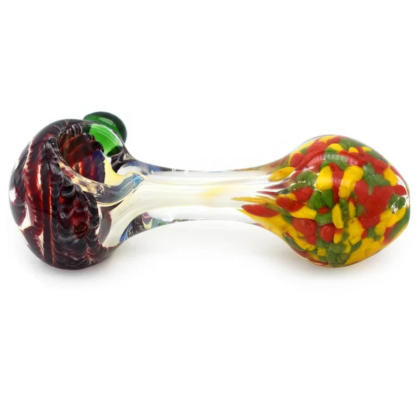 Glass Coral Marble Hand Medium Pipe - Image 2
