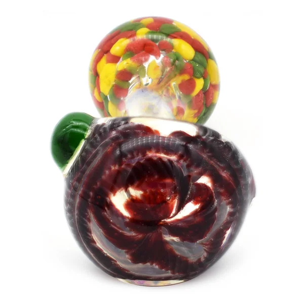 Glass Coral Marble Hand Medium Pipe - Image 4