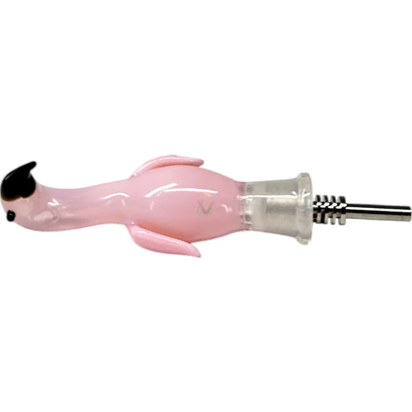 Glass Flamingo 3.4 Inch Honey Straw - Image 2