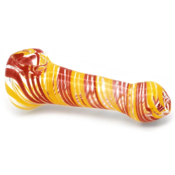 Glass Hand Pipe - Fire Swirl - Image 3