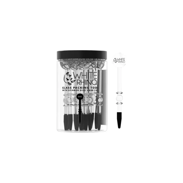 Glass Packing Tool With Disc Carb Cap - 15 Count Jar
