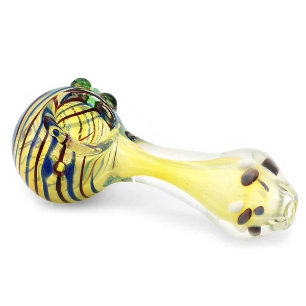 Glass Spoon Pipe - Psychedelic Stripes