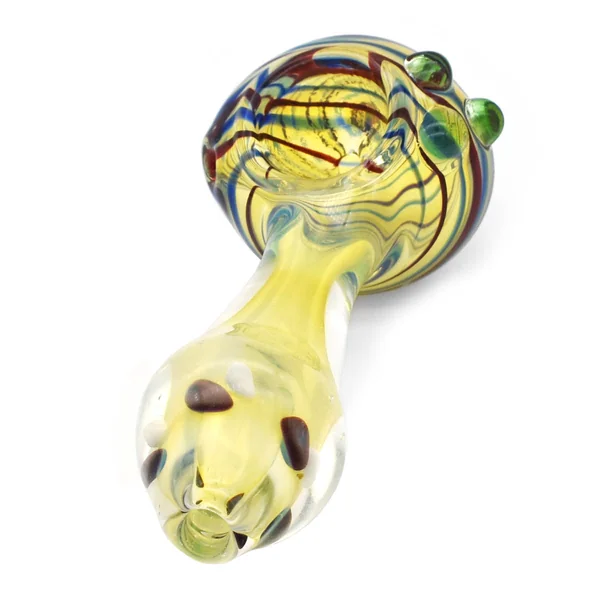 Glass Spoon Pipe - Psychedelic Stripes - Image 2