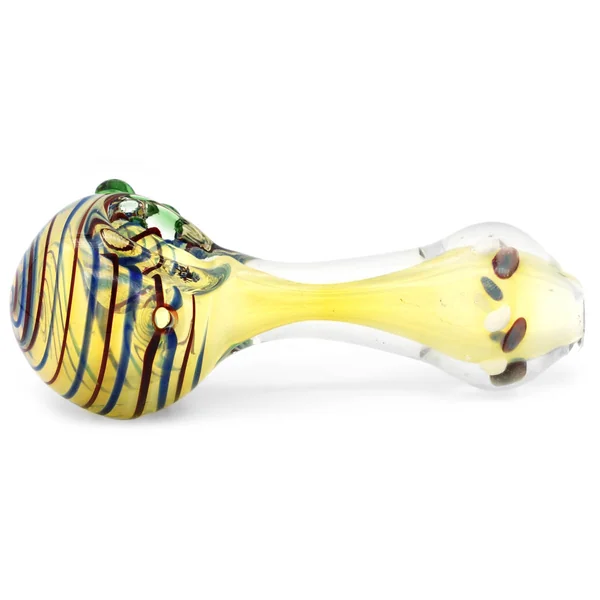 Glass Spoon Pipe - Psychedelic Stripes - Image 3