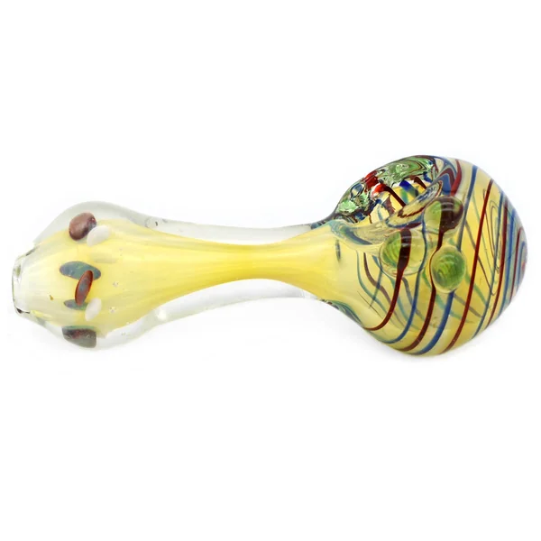 Glass Spoon Pipe - Psychedelic Stripes - Image 4