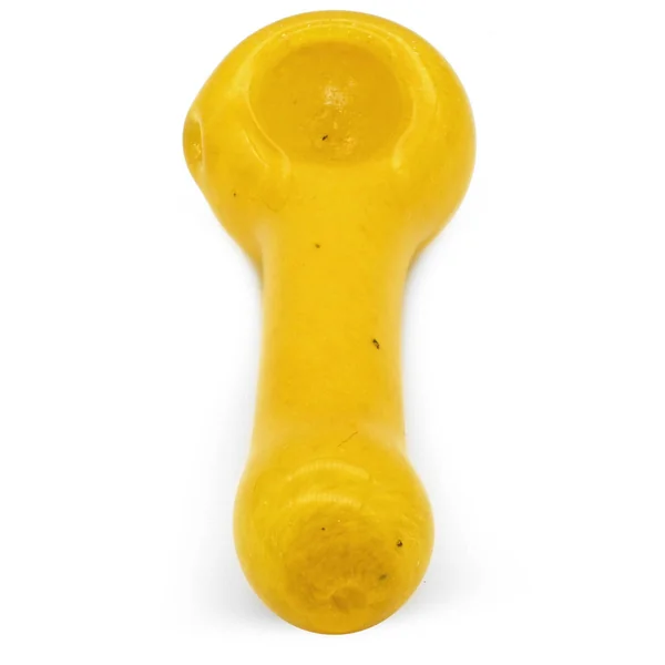 Glass Spoon Pipe - Solid Yellow - Image 2