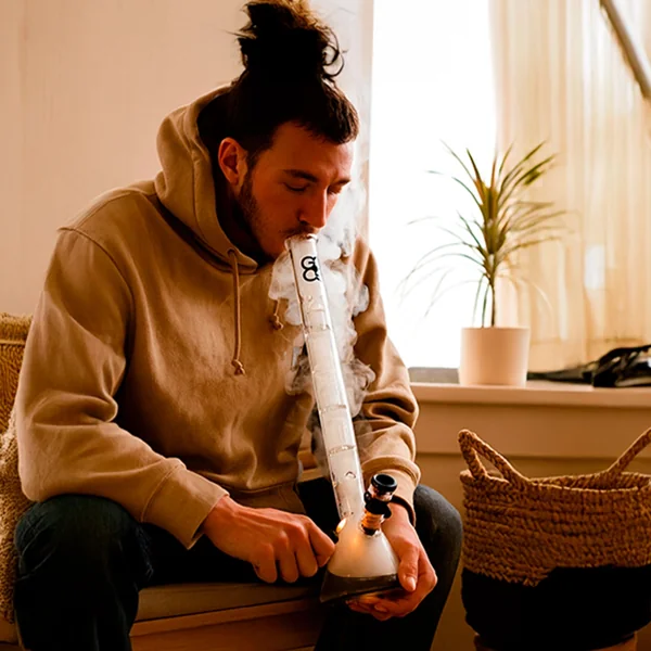 Glasscity Beaker Ice Bong with Double Tree Perc-Blue - Image 2