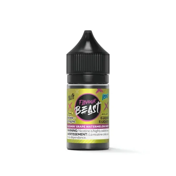 Gleamin' Grape Watermelon Mint Iced Flavour Beast E-Liquid | 30mL - VapeLoft
