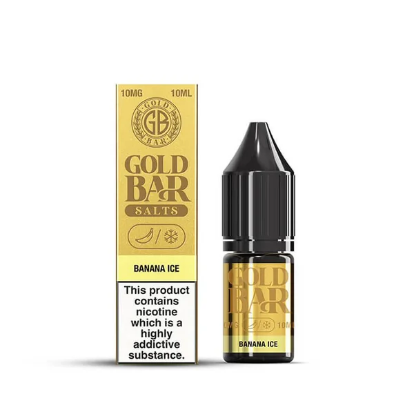 Gold Bar Salts Banana Ice Nic Salt E-Liquid 10ml - Image 3
