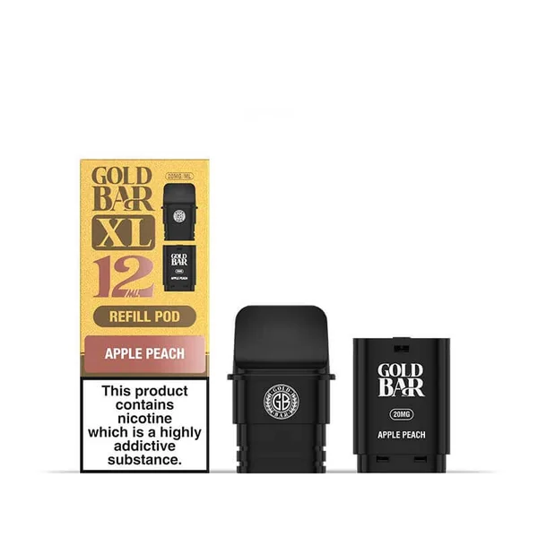 Gold Bar XL Apple Peach Prefilled Pod + Refill