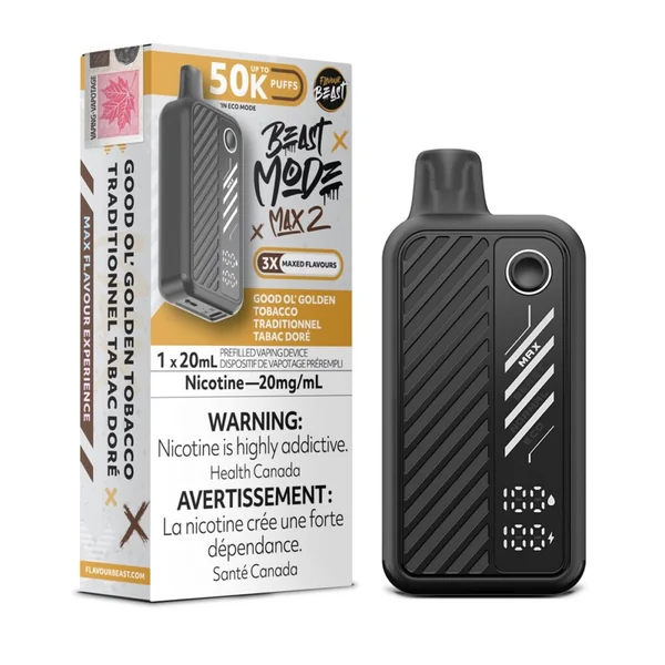 Good Ol' Golden Tobacco Flavour Beast Mode Max 2 | 50K Puffs - VapeLoft