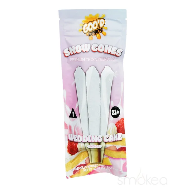 Goo'd THCA Snow Cones Pre-Rolls - Wedding Cake - Image 2