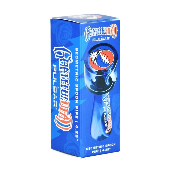 Grateful Dead x Pulsar Geometric Glass Spoon Pipe | 4.25" - Image 5