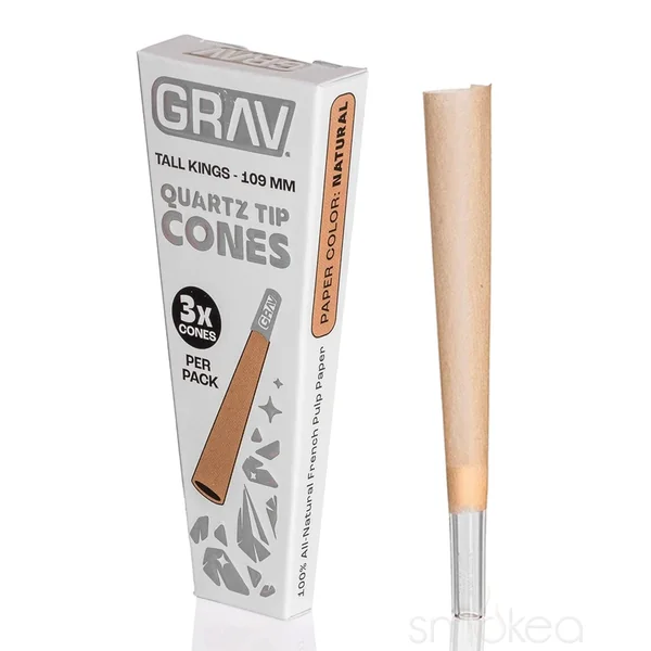 GRAV Tall Kings Quartz Tips Cones (3-Pack)