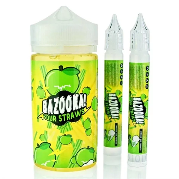 Green Apple E Juice 200ml By Bazooka Sour Straws