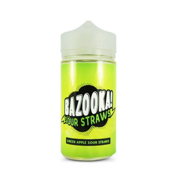 Green Apple E Juice 200ml By Bazooka Sour Straws - Image 2
