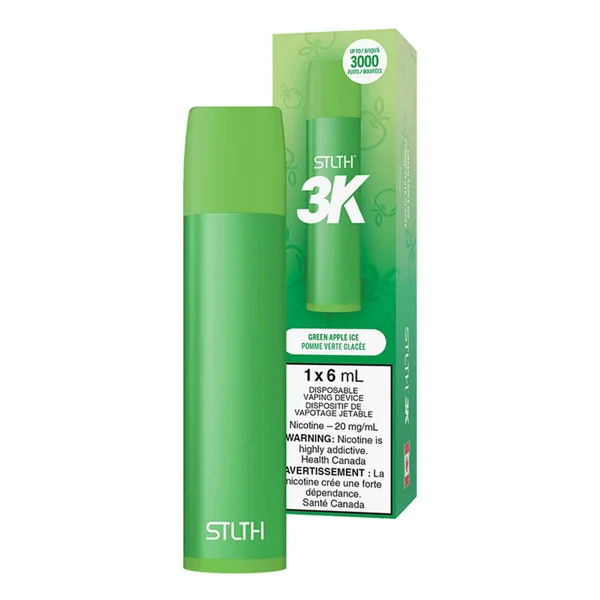 Green Apple Ice STLTH 3K Disposable Vape | 6mL - VapeLoft