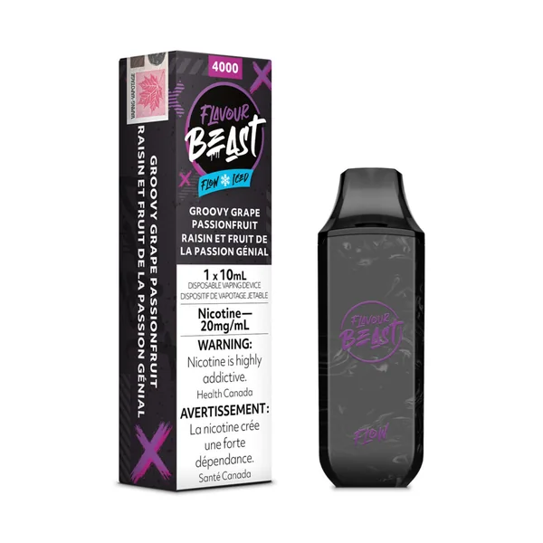 Groovy Grape Passionfruit Iced Flavour Beast Flow Disposable Vape | VapeLoft