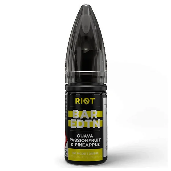 Guava Passionfruit Pineapple Bar ﻿EDTN Nic Salt E Liquid 10ml by Riot Squad