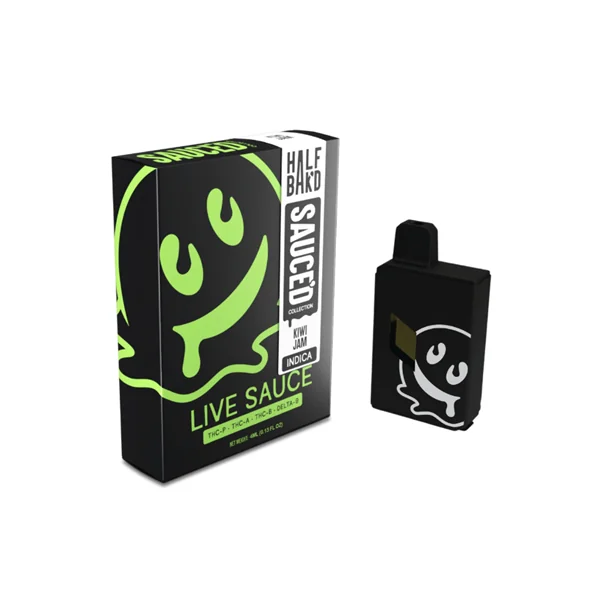 Half Bakd Sauced Kiwi Jam 4G Live Resin THCA Vape $18.99
