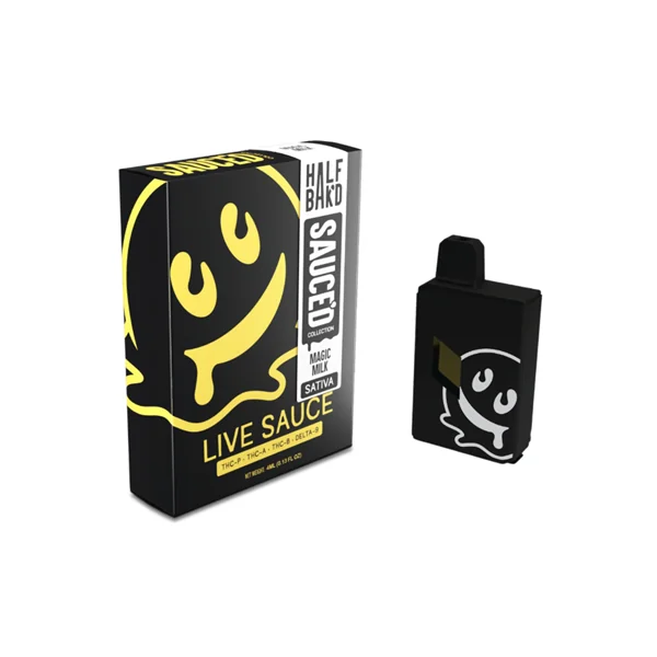 Half Bakd Sauced Magic Milk 4G Live Resin THCA Vape $18.99