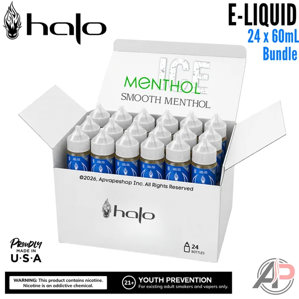Halo Menthol Ice E-Liquid 60mL 24 Bottle Mega Bundle Box