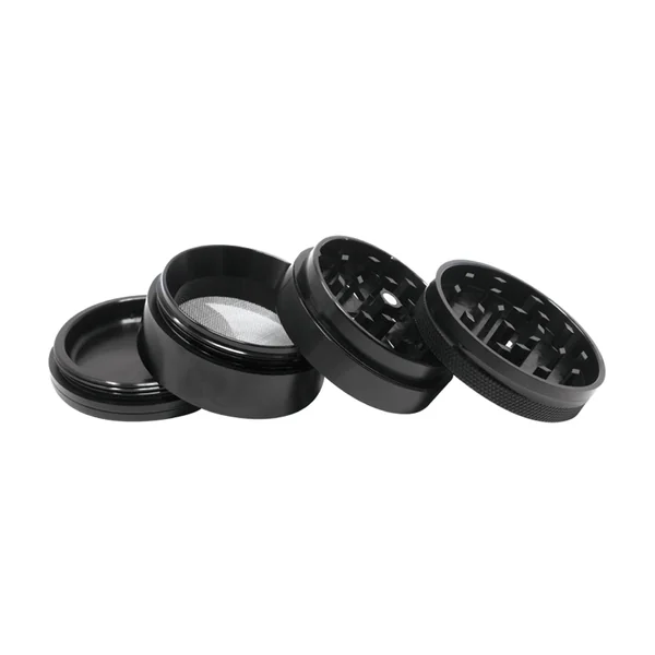 Hammercraft x RAW 2.2″ Grinder – 4-Part Aluminum Collab with Kief Catcher - Image 2
