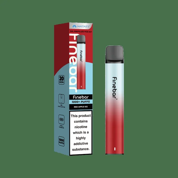 Hayati Finebar 1000 Puffs Prefilled Pod Kit Red Apple Ice