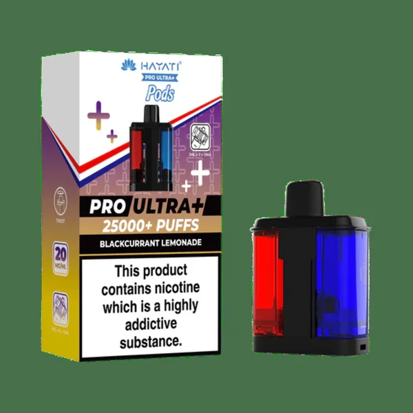 Hayati Pro Ultra Plus 25k Prefilled Pods Blackcurrant Lemonade