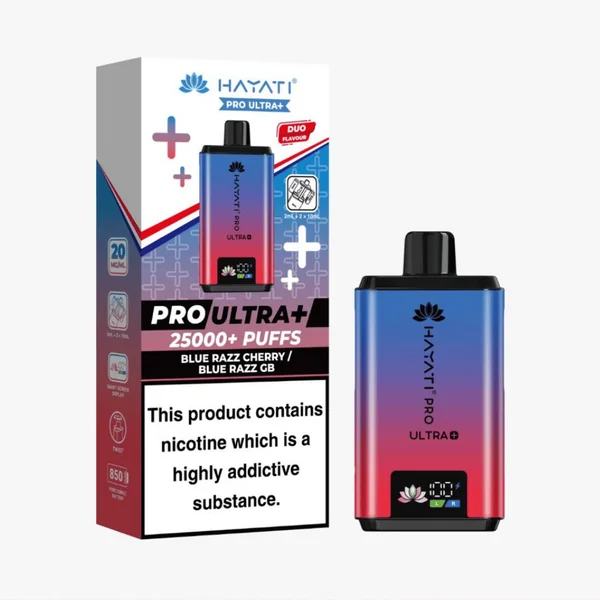 Hayati Pro Ultra Plus 25K Puffs Vape Kit Blue Razz Cherry / Blue Razz GB