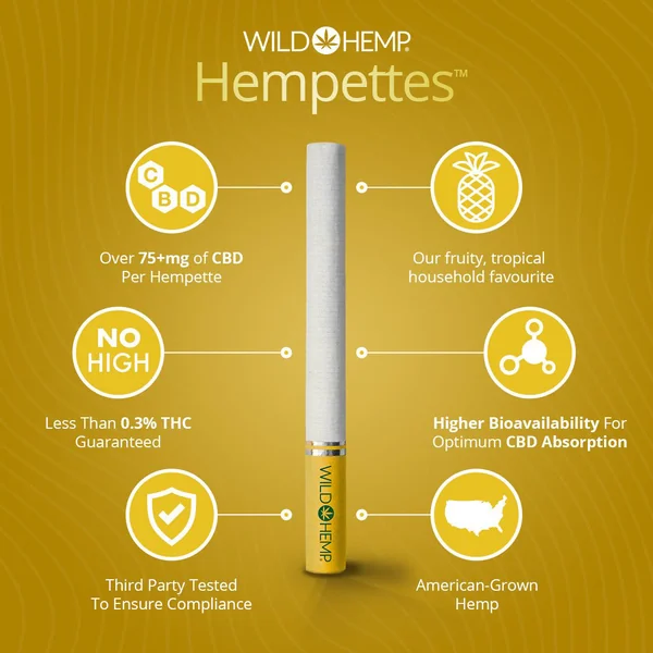 Hempettes® - Pineapple Blaze CBD Cigarettes - Image 2