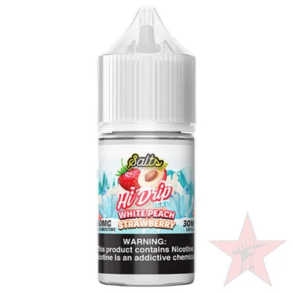Hi Drip – White Peach Strawberry Iced – Salt Nic – 30mL