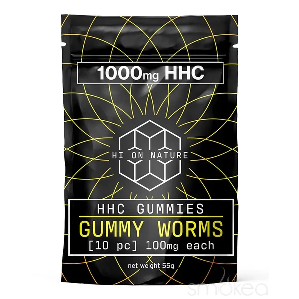 Hi On Nature 1000mg HHC Neon Worms Gummies