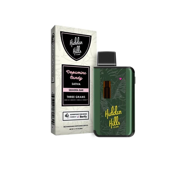 Hidden Hills Quadra Bar HHC Blend Disposable – 3 Grams - Image 2