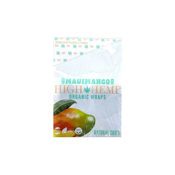 HIGH HEMP WRAPS MAUI MANGO25CT